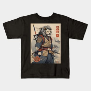 Samurai lion Kids T-Shirt